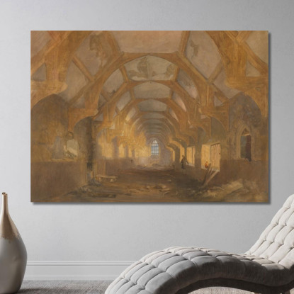 Interno Di Un Dormitorio Dei Frati Neri Di Ipswich Alla Fine Del Periodo Di Occupazione Dalla Scuola Di Ipswich John Sell Cotma