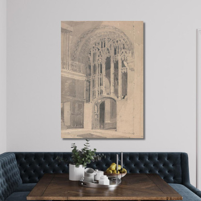 Interno Della Cattedrale Di Norwich Portale E Schermo Tra Il Transetto Sud E La Navata Del Presbiterio John Sell Cotman jsc33 q