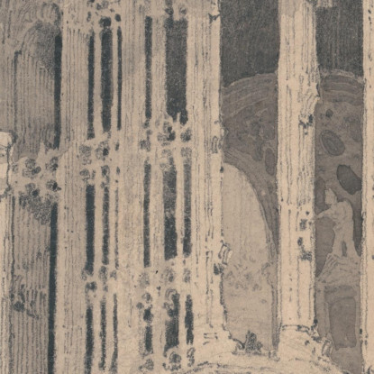 Interno Della Cattedrale Di Norwich Portale E Schermo Tra Il Transetto Sud E La Navata Del Presbiterio John Sell Cotman jsc33 q