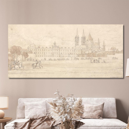 Scuola Militare E Chiesa Abbaziale Di San Stefano A Caen John Sell Cotman jsc37 quadro stampato su tela