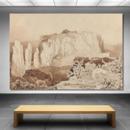 Mortain Normandia John Sell Cotman jsc38 quadro stampato su tela