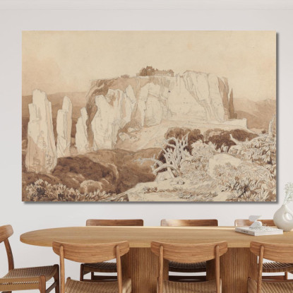 Mortain Normandia John Sell Cotman jsc38 quadro stampato su tela