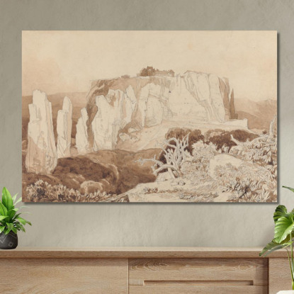 Mortain Normandia John Sell Cotman jsc38 quadro stampato su tela