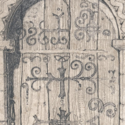 Portale Nord Della Chiesa Di Hales Norfolk John Sell Cotman jsc40 quadro stampato su tela