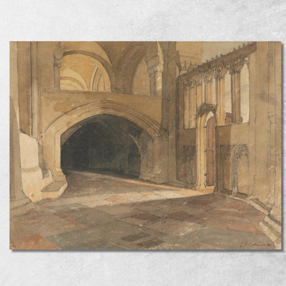Cattedrale Di Norwich Ingresso Alla Cappella Di Gesù John Sell Cotman jsc41 quadro stampato su tela
