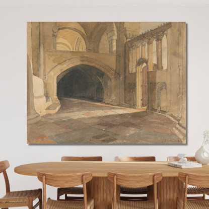 Cattedrale Di Norwich Ingresso Alla Cappella Di Gesù John Sell Cotman jsc41 quadro stampato su tela