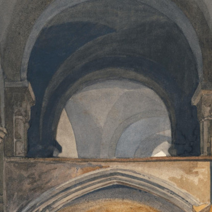 Cattedrale Di Norwich Interno Della Navata Nord Del Coro Vista Verso Est John Sell Cotman jsc42 quadro stampato su tela