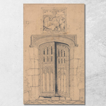 Porta Sud Di Arminghall Hall Norfolk John Sell Cotman jsc48 quadro stampato su tela