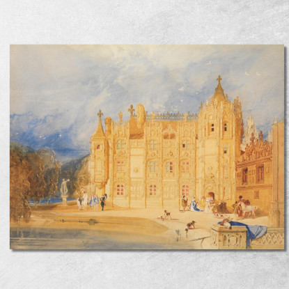 Casa Abbaziale Dell'Abbazia Di St. Ouen A Rouen John Sell Cotman jsc54 quadro stampato su tela