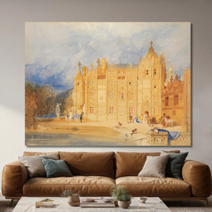 Casa Abbaziale Dell'Abbazia Di St. Ouen A Rouen John Sell Cotman jsc54 quadro stampato su tela