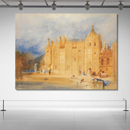 Casa Abbaziale Dell'Abbazia Di St. Ouen A Rouen John Sell Cotman jsc54 quadro stampato su tela