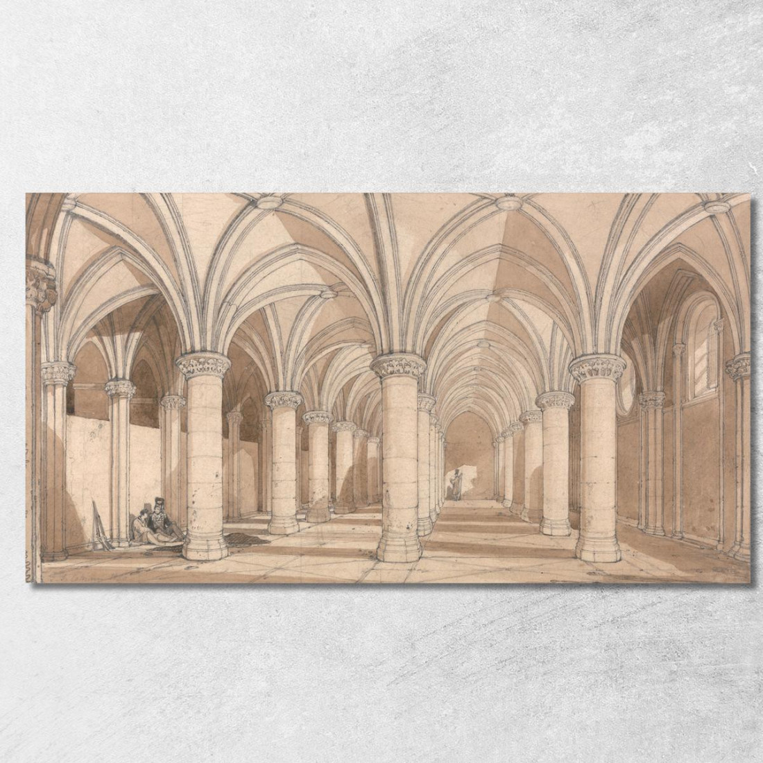 Sala Dei Baroni Al Mont Saint Michel John Sell Cotman jsc55 quadro stampato su tela