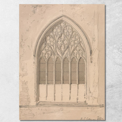 Finestra Ovest Della Chiesa Di Snettisham Norfolk John Sell Cotman jsc63 quadro stampato su tela