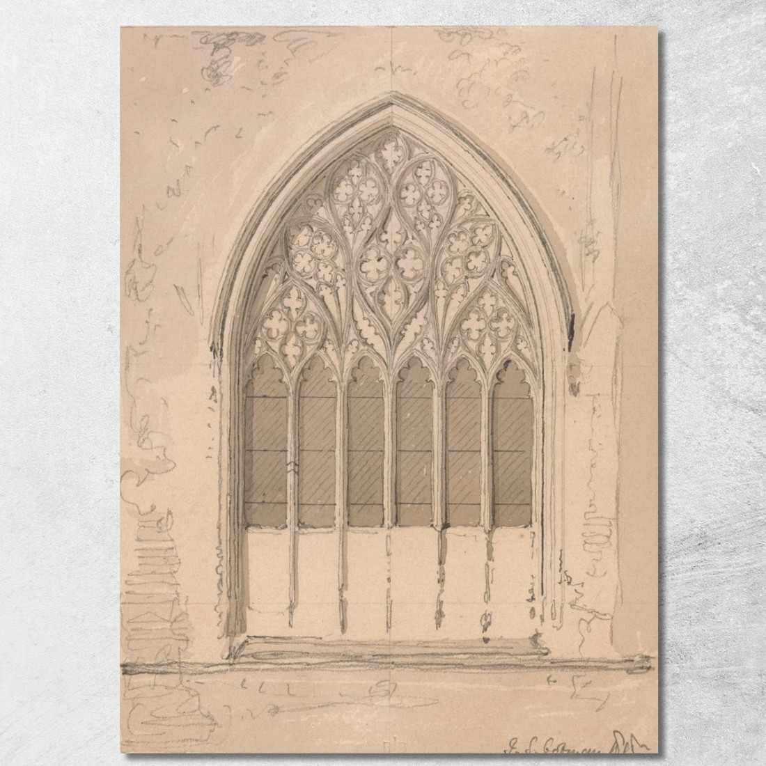 Finestra Ovest Della Chiesa Di Snettisham Norfolk John Sell Cotman jsc63 quadro stampato su tela