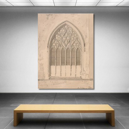 Finestra Ovest Della Chiesa Di Snettisham Norfolk John Sell Cotman jsc63 quadro stampato su tela