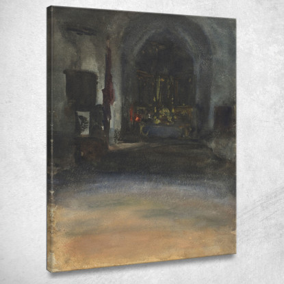 Interno Della Chiesa Spagnola John Singer Sargent jss281 quadro stampato su tela