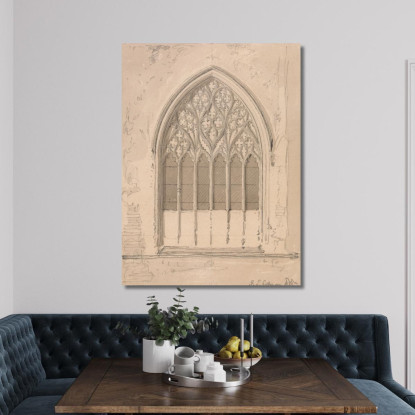 Finestra Ovest Della Chiesa Di Snettisham Norfolk John Sell Cotman jsc63 quadro stampato su tela