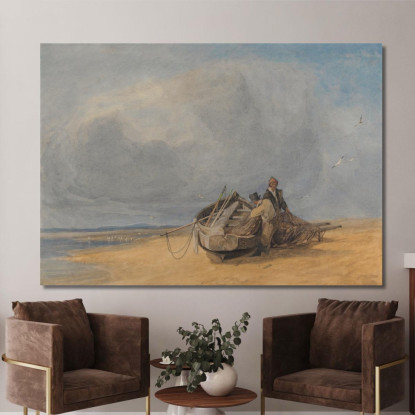 Sabbie Di Yarmouth Norfolk John Sell Cotman jsc64 quadro stampato su tela