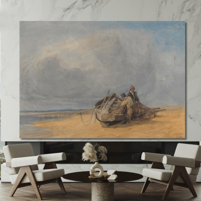 Sabbie Di Yarmouth Norfolk John Sell Cotman jsc64 quadro stampato su tela