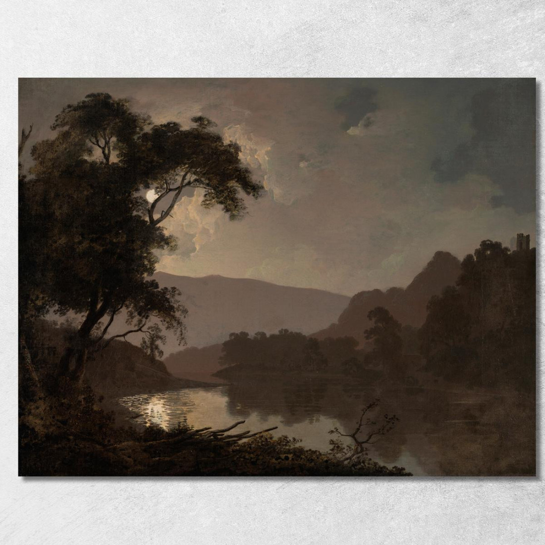 Un Paesaggio Al Chiaro Di Luna Joseph Wright of Derby jwd4 quadro stampato su tela