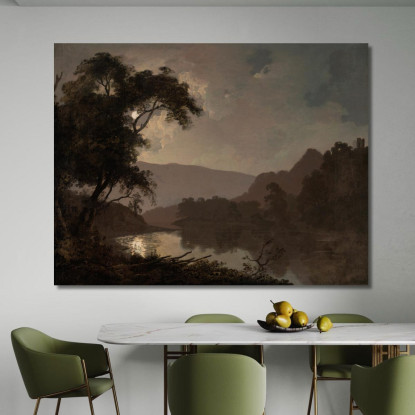 Un Paesaggio Al Chiaro Di Luna Joseph Wright of Derby jwd4 quadro stampato su tela