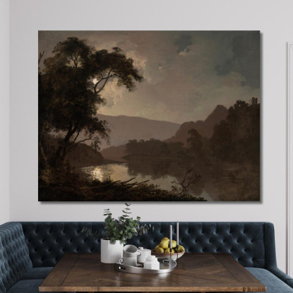 Un Paesaggio Al Chiaro Di Luna Joseph Wright of Derby jwd4 quadro stampato su tela