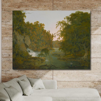 Dovedale Joseph Wright of Derby jwd13 quadro stampato su tela