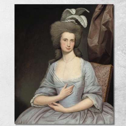 Elizabeth Stevens Carle Joseph Wright of Derby jwd16 quadro stampato su tela