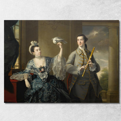 Il Signor E La Signora William Chase Joseph Wright of Derby jwd28 quadro stampato su tela