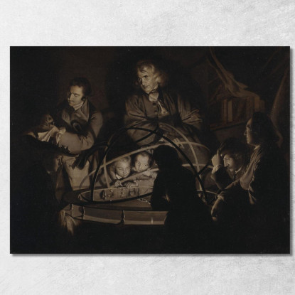 Filosofo Che Tiene Una Lezione Sull'Orrery Joseph Wright of Derby jwd31 quadro stampato su tela