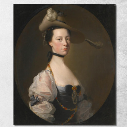 Ritratto Di Una Dama Joseph Wright of Derby jwd36 quadro stampato su tela