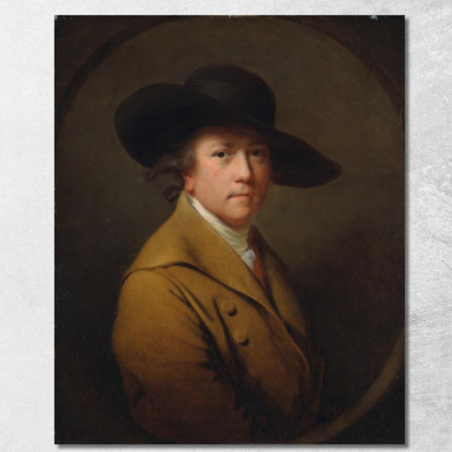 Autoritratto Joseph Wright of Derby jwd55 quadro stampato su tela