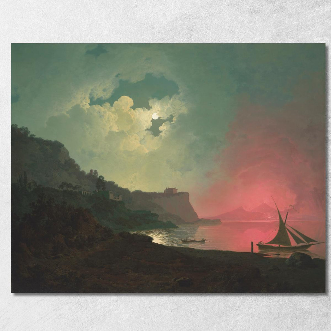 Il Vesuvio In Eruzione Visto Da Posillipo Joseph Wright of Derby jwd65 quadro stampato su tela
