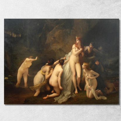 Diana Sorpresa Jules Joseph Lefebvre jle5 quadro stampato su tela