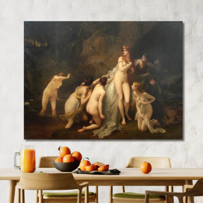 Diana Sorpresa Jules Joseph Lefebvre jle5 quadro stampato su tela