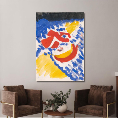 Figure Blu Rosse E Gialle Jules Schmalzigaug jsh1 quadro stampato su tela