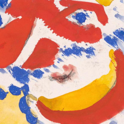 Figure Blu Rosse E Gialle Jules Schmalzigaug jsh1 quadro stampato su tela