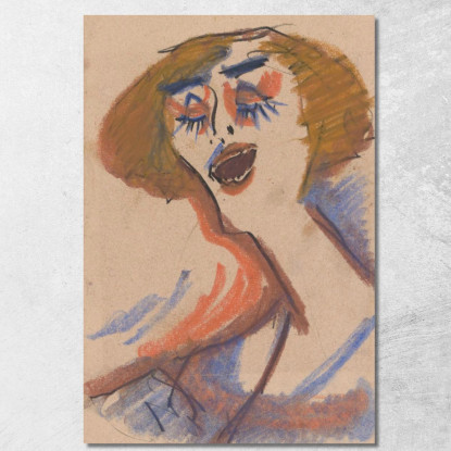 Cantante Da Cabaret Jules Schmalzigaug jsh3 quadro stampato su tela