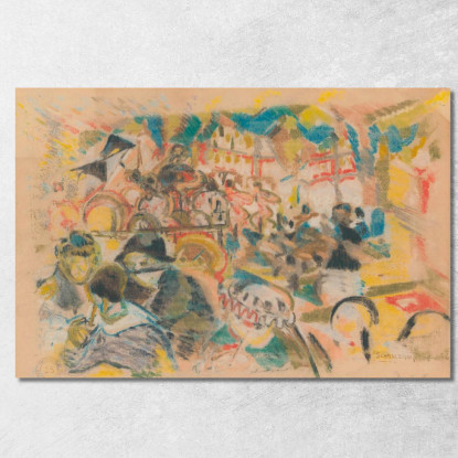Café-Chantant Jules Schmalzigaug jsh4 quadro stampato su tela
