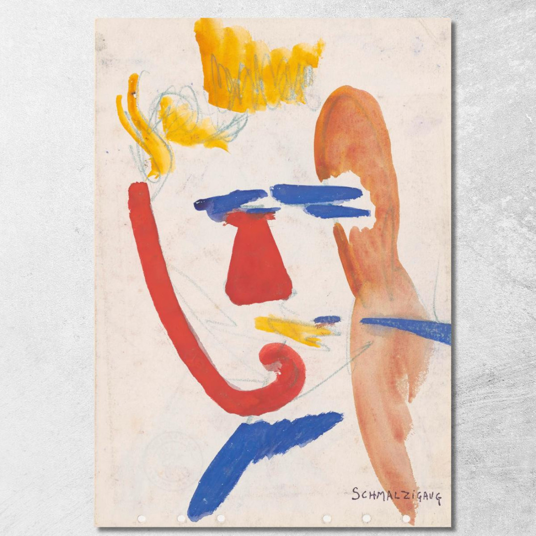 Clown Jules Schmalzigaug jsh6 quadro stampato su tela