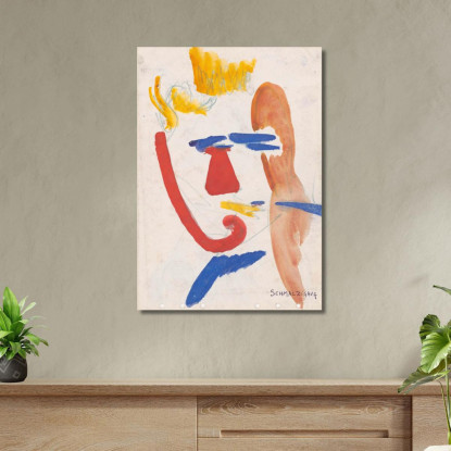 Clown Jules Schmalzigaug jsh6 quadro stampato su tela