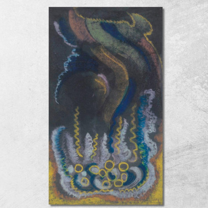 Medusa E Scia Verde Jules Schmalzigaug jsh13 quadro stampato su tela