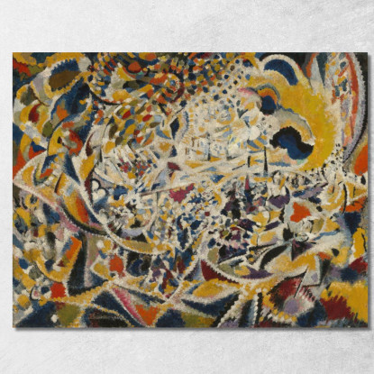 Ritmo Delle Onde Di Luce Strada + Sole + Folla Jules Schmalzigaug jsh17 quadro stampato su tela