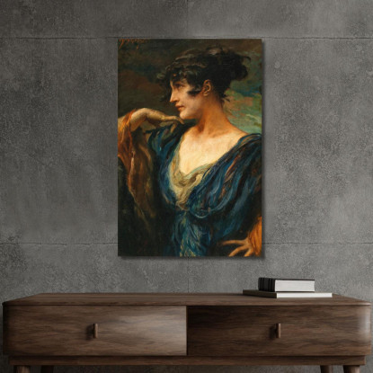 Una Giovane Bellezza Leopold Schmutzler lsc2 quadro stampato su tela