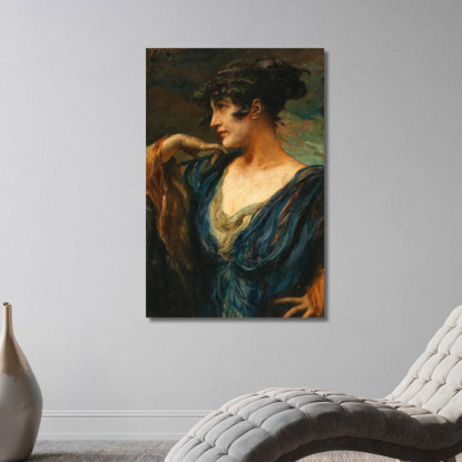 Una Giovane Bellezza Leopold Schmutzler lsc2 quadro stampato su tela