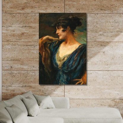 Una Giovane Bellezza Leopold Schmutzler lsc2 quadro stampato su tela