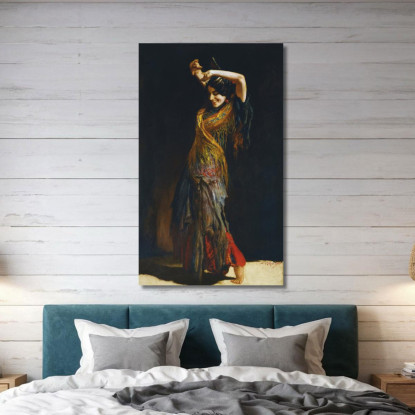 La Ballerina Di Flamenco Leopold Schmutzler lsc13 quadro stampato su tela