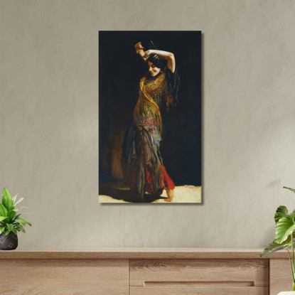 La Ballerina Di Flamenco Leopold Schmutzler lsc13 quadro stampato su tela