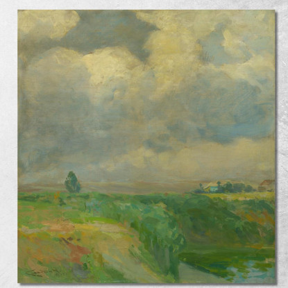 Nuvoloso Ľudovít Čordák lco13 quadro stampato su tela