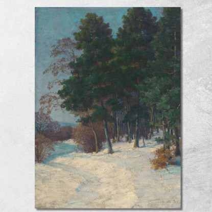 Foresta In Inverno Ľudovít Čordák lco21 quadro stampato su tela